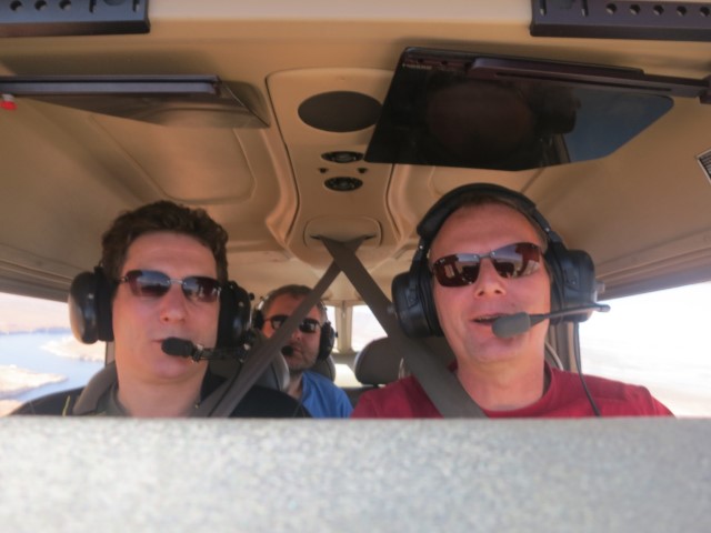 Us in teh plane boven Bryce Canyon 